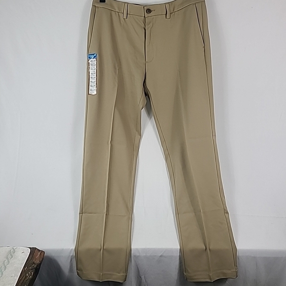 Haggar Cool 18 Pro Men’s 36 W x 34 L Tan No Iron Classic Fit Dress Pants NWT - Picture 1 of 8